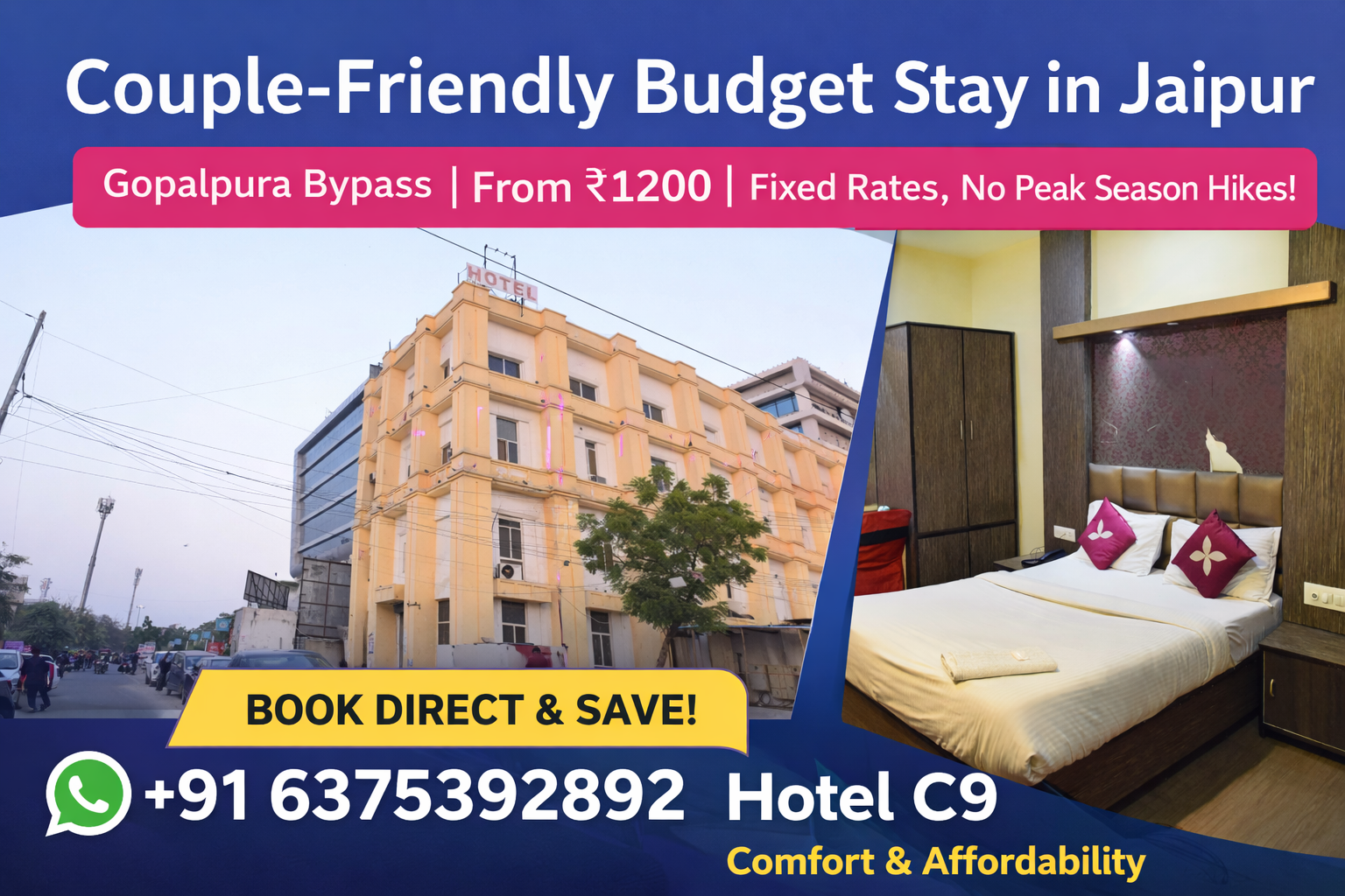 Couple friendly budget hotel